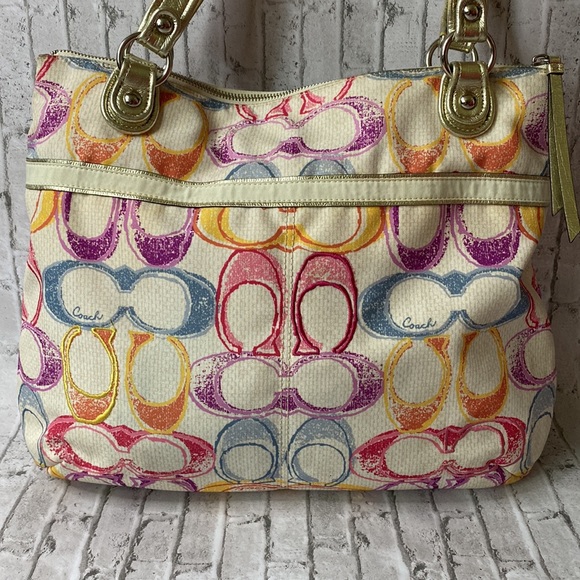 Coach (19023) Poppy Dream Glam Tote with matching shoes (size 8-1/2) - Picture 5 of 16